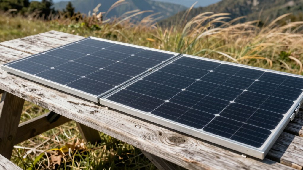 foldable mono panel efficiency output mppt weather portability