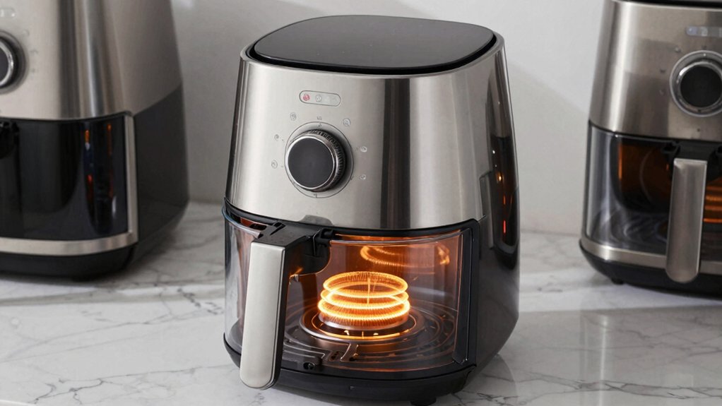 glass air fryer capacity power safety cleaning
