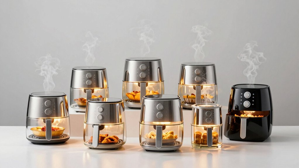 glass air fryers that heat fast