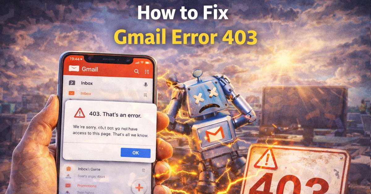 how to fix gmail error 403