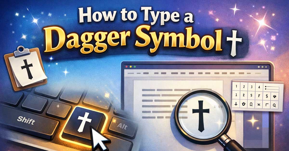 how to type dagger symbol