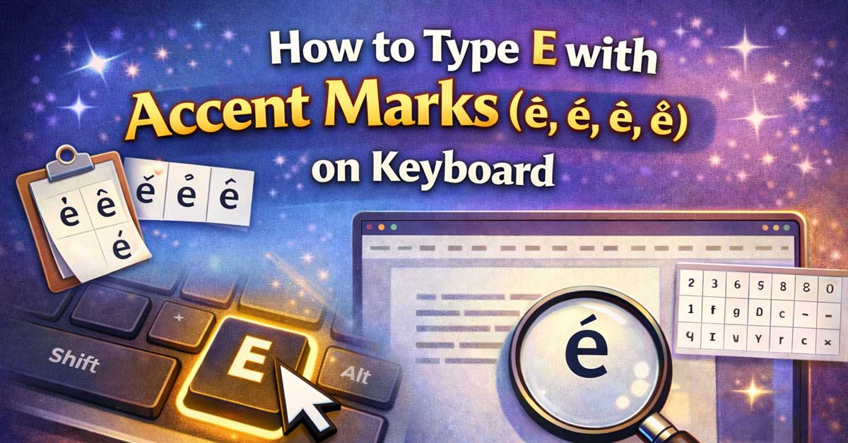 how to type e with accent mark