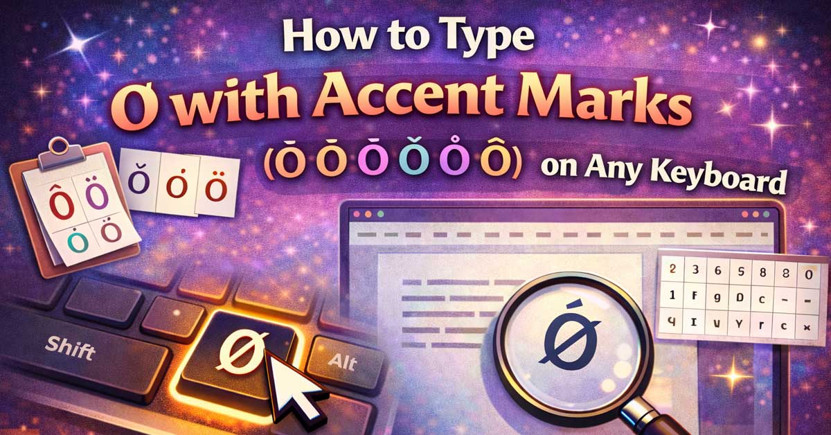 how to type o with accent marks