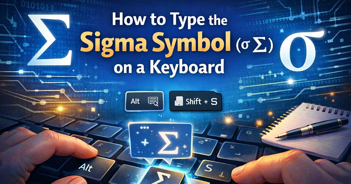 how to type the sigma symbol on keyboard