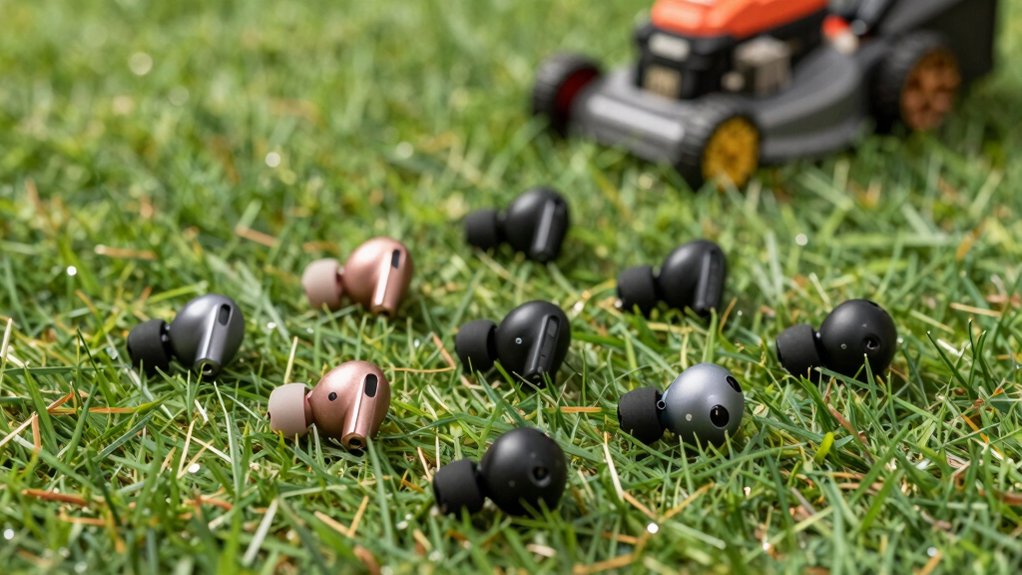 lawn mowing earbuds noise cancelling