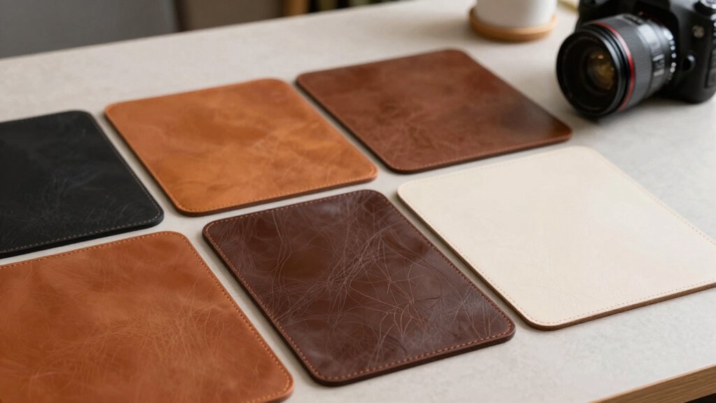 leather mouse pads protecting desk stylishly