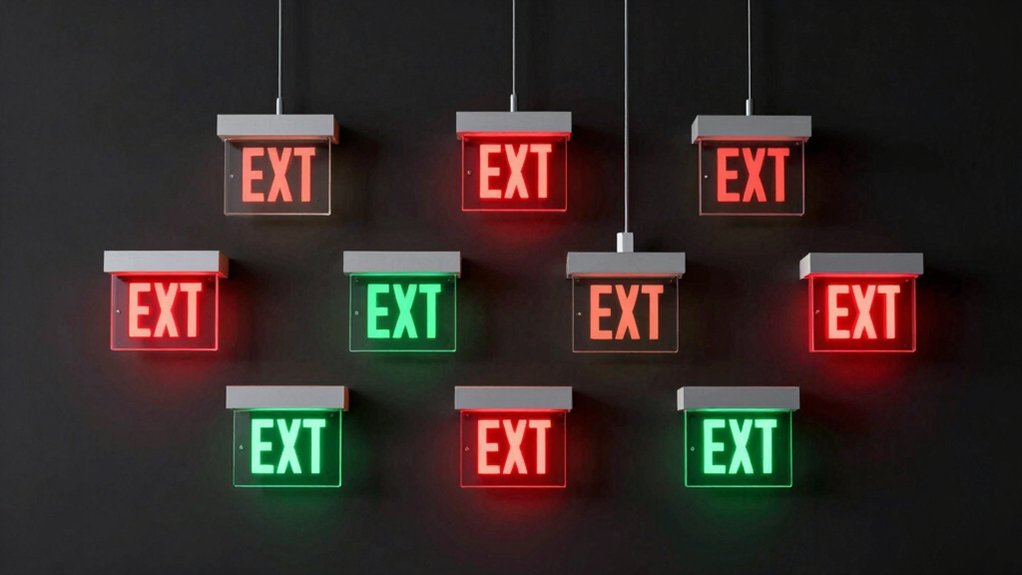 led exit signs standout emergency rated
