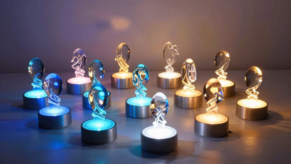 led glass art lighting options