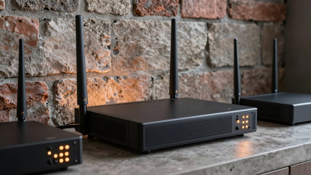 mesh wifi backhaul and bands suitability for thick walls