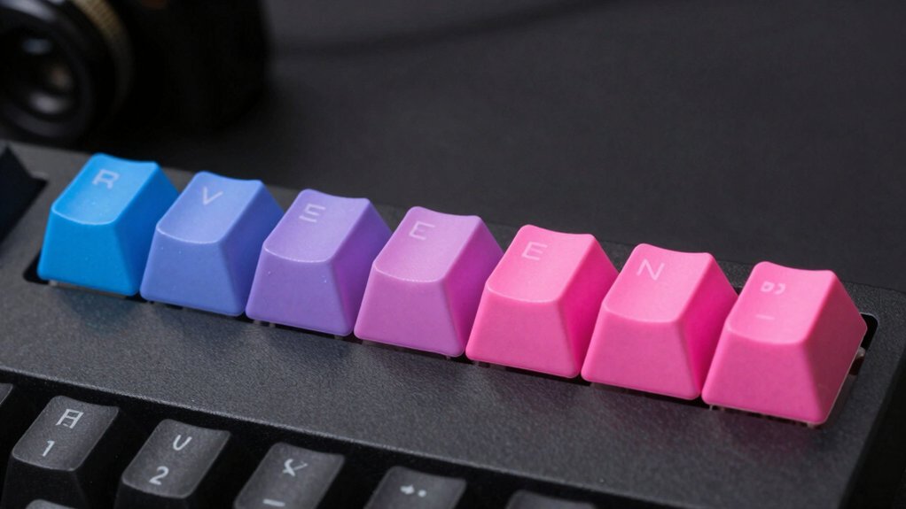 top gradient side print keycaps