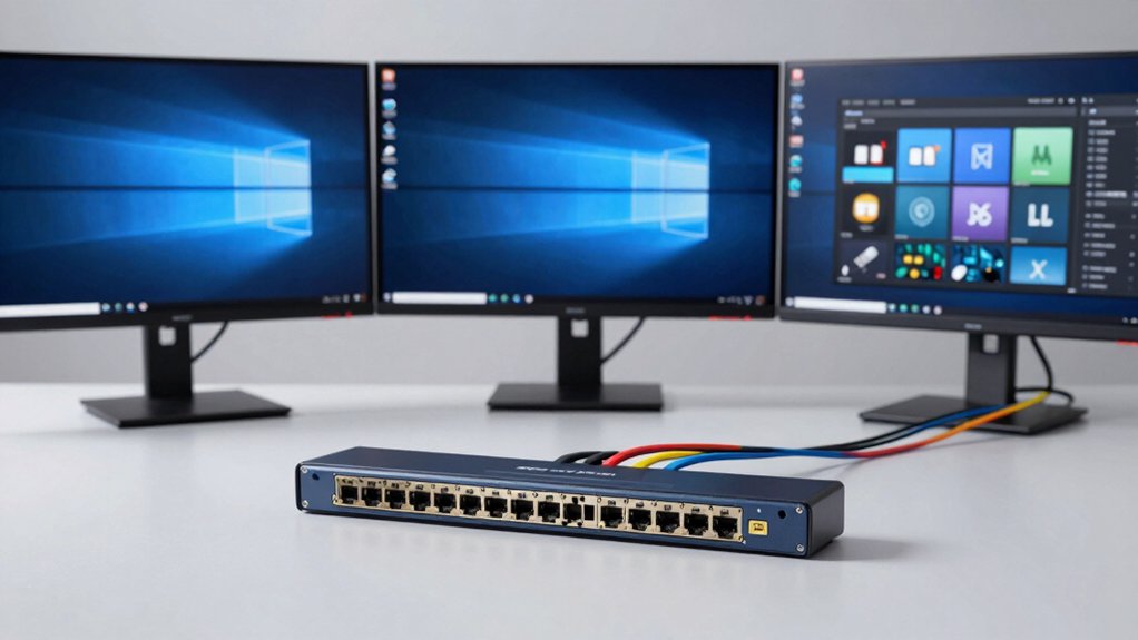 triple monitor kvm considerations specs compatibility connectivity cabling