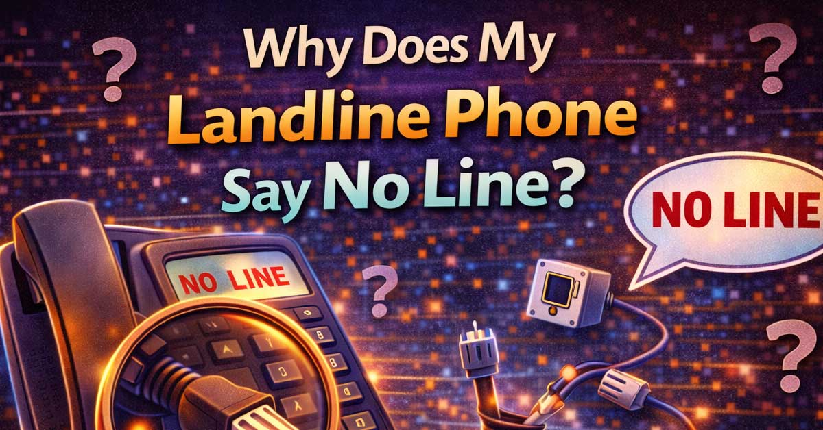 why does my landline phone say no line