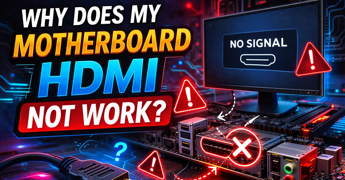why does my motherboard hdmi not work