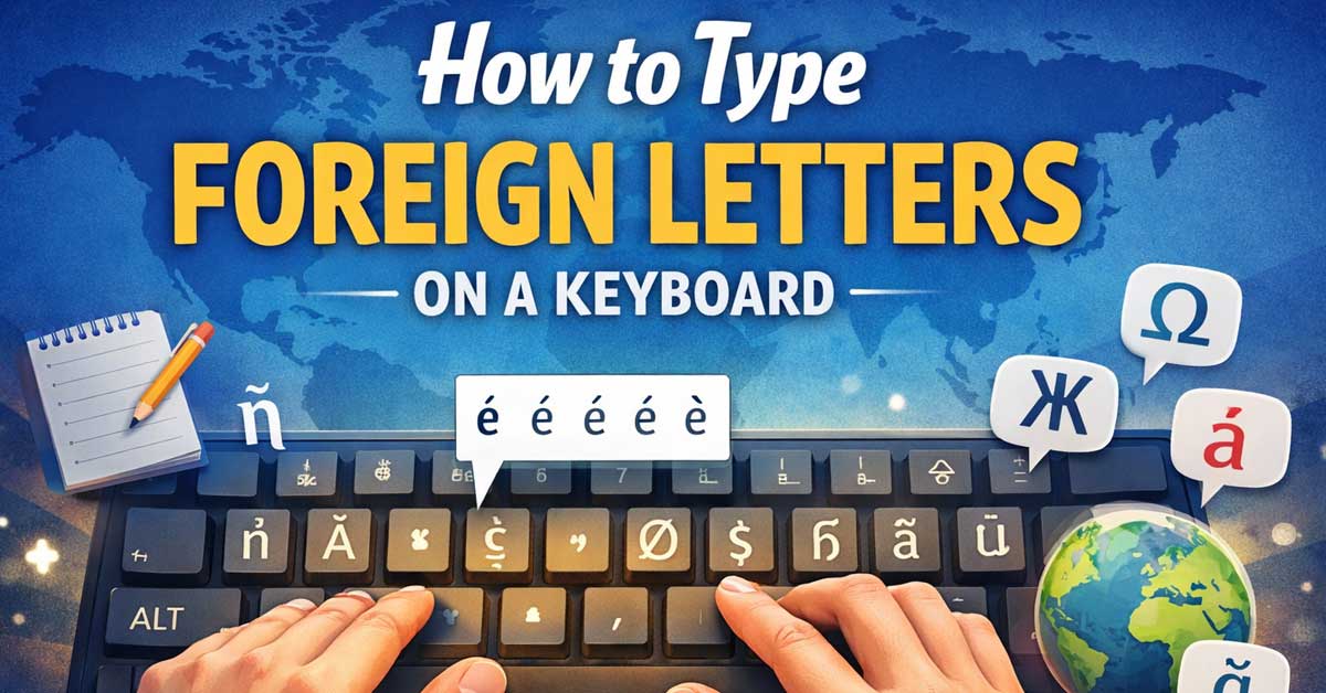 How to Type Foreign Letters on a Keyboard