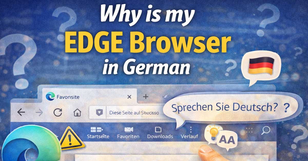 Why Is My Edge Browser in German
