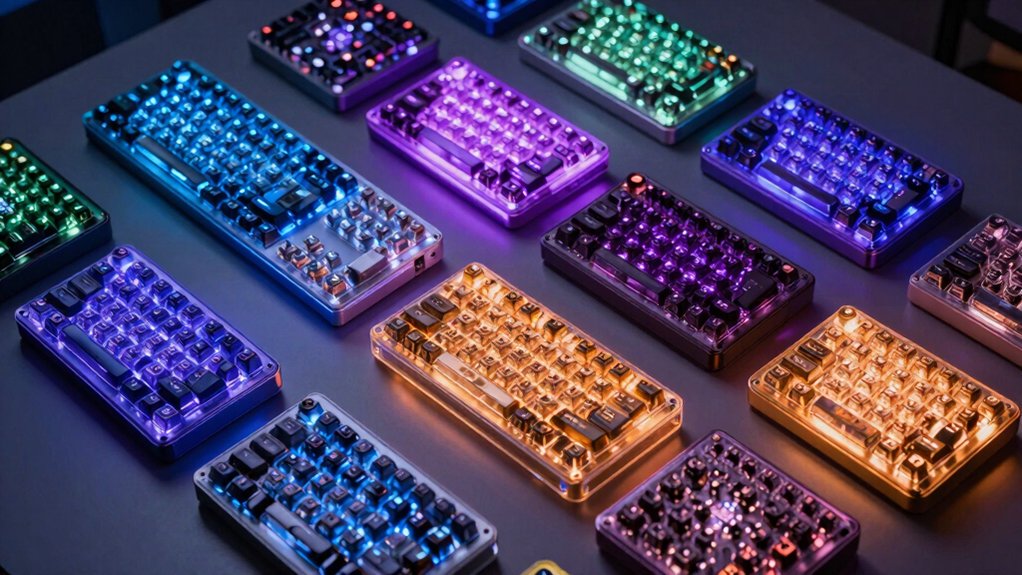 acrylic chassis keyboards stand out