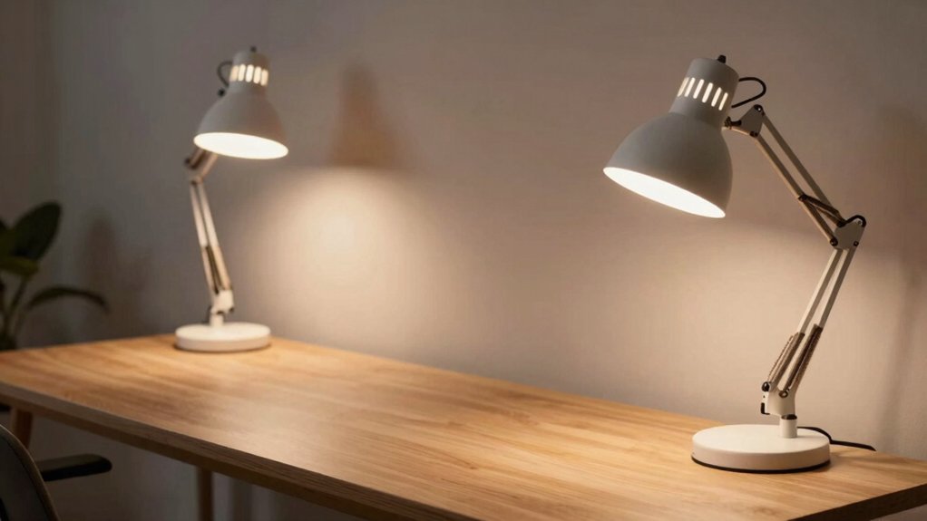 adjustable flicker free desk lighting