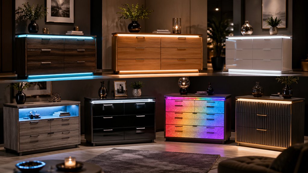 best dressers with led glow