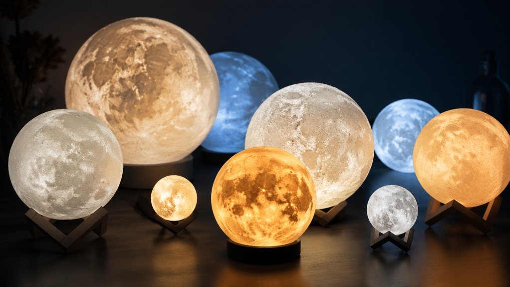 best light up glowing moon lamps