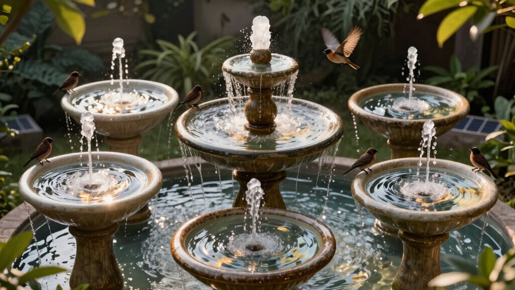 best solar bird bath fountains