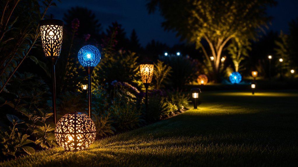 best solar yard ornaments night transforming