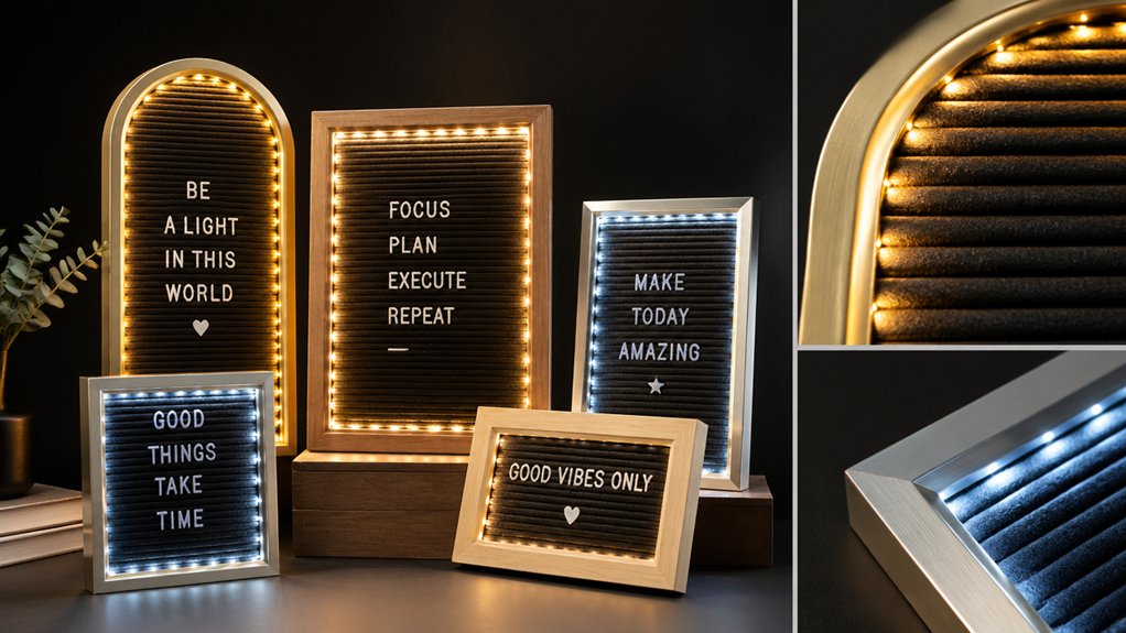 board size letter set led quality