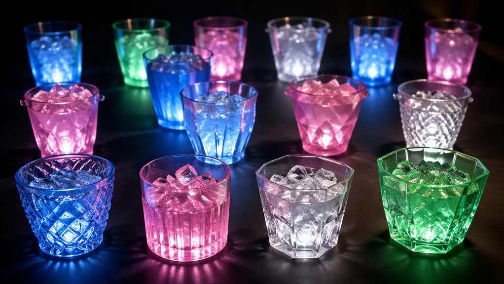 bright led ice bucket spotlighted
