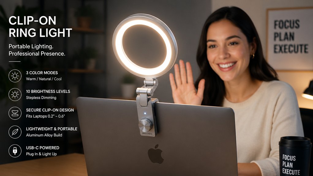 brightness adjustability color temperature battery life mounting portability