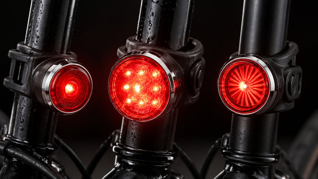 brightness runtime mounting versatility for bike tail light