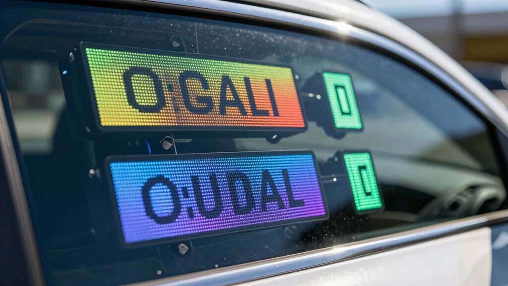 digital car window sign evaluation criteria