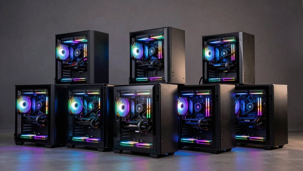 eight premium curved glass pc cases