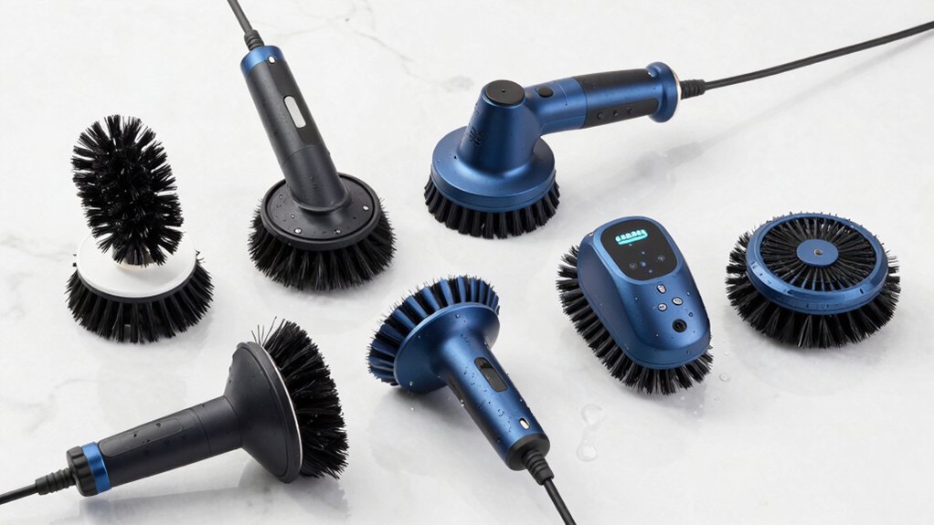 electric spin scrubber power battery adjustability durability