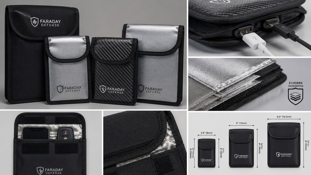 faraday bag with charging port considerations