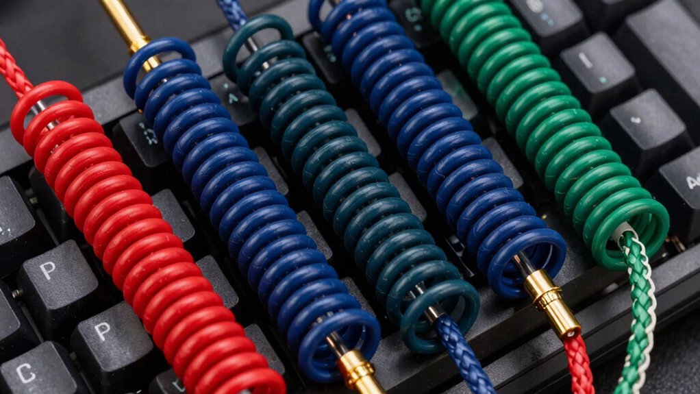 five factors for coiled keyboard cables