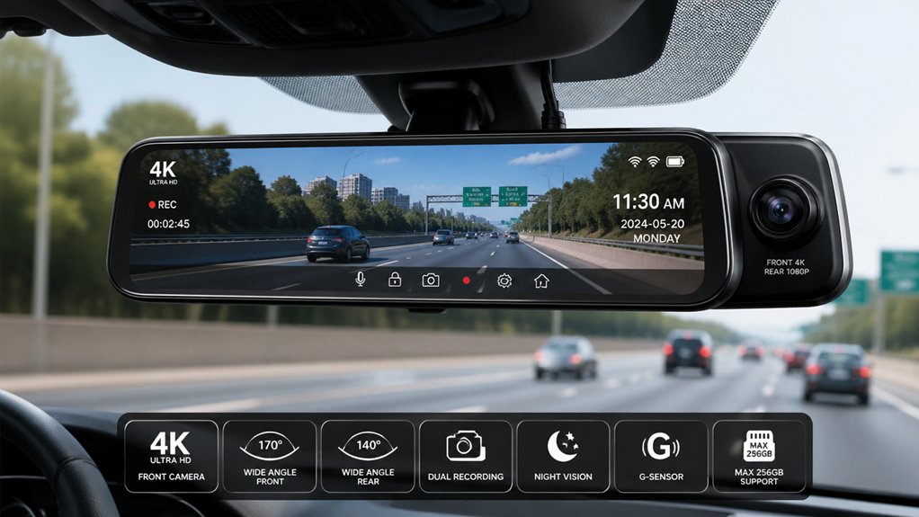 five key factors for rear view dash cams