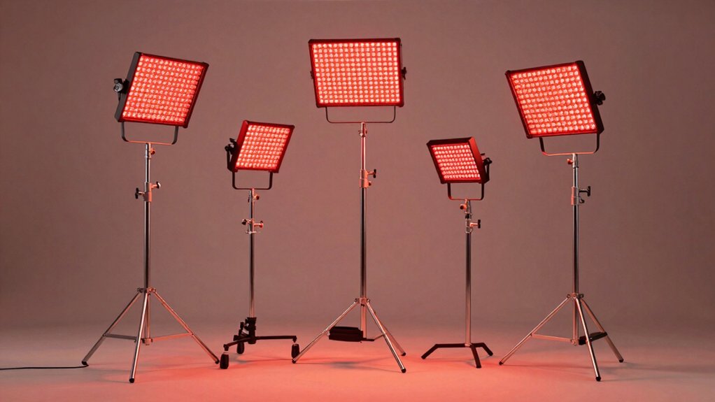 five top stands for red light panels