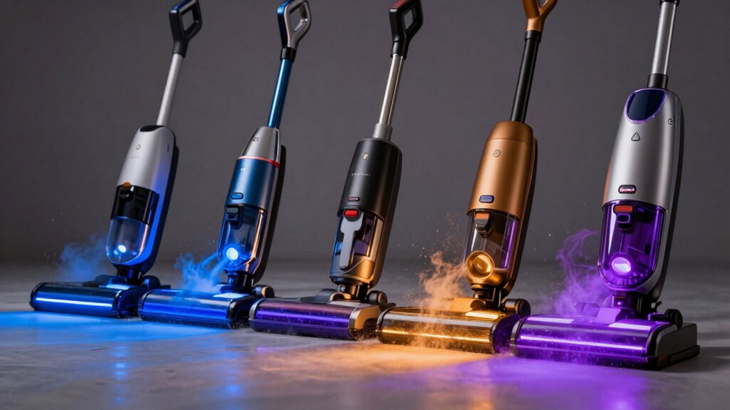 five vacuum led dust displays work