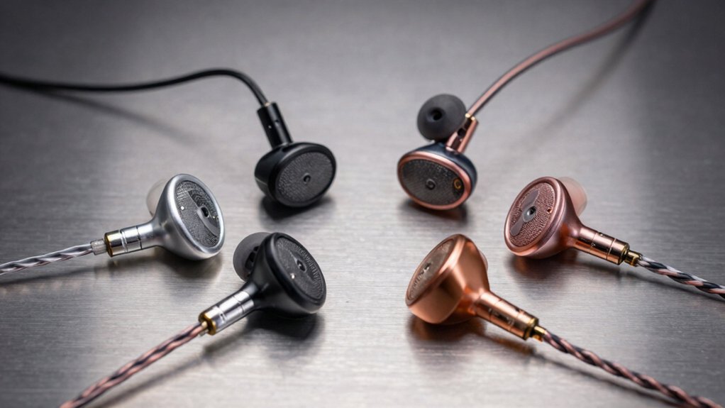 five wired in ear monitors for studio quality sound