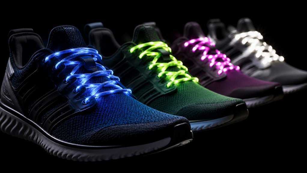 four led light up shoelaces glow