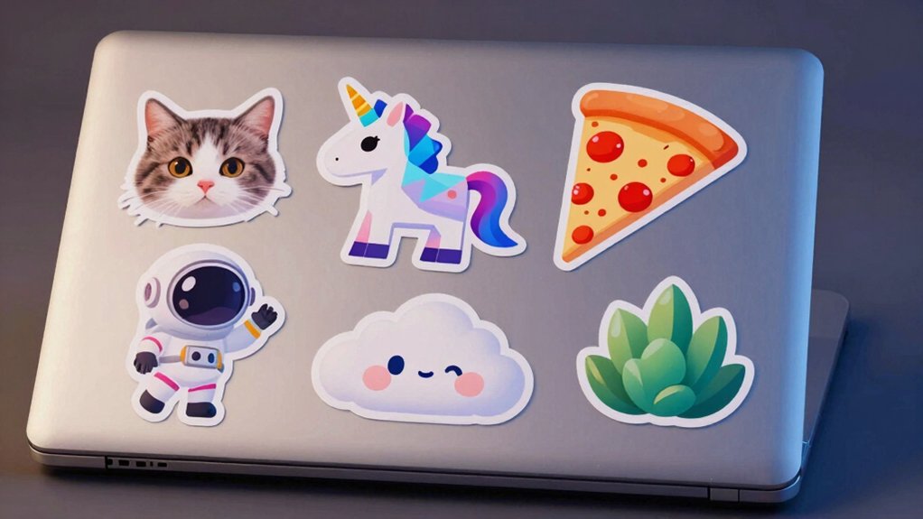 funny and cute laptop decals