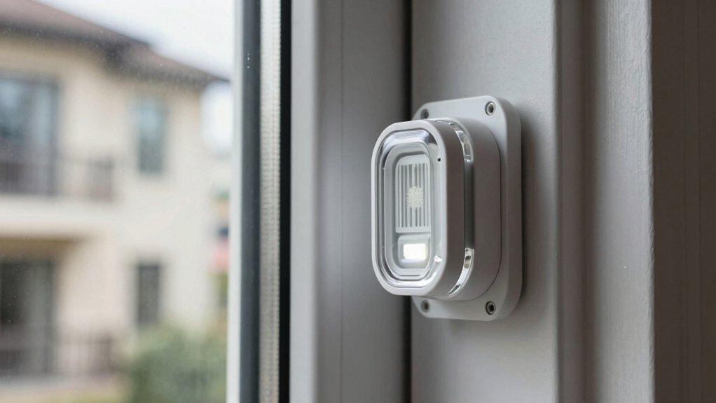 glass break alarm decibels battery sensitivity installation