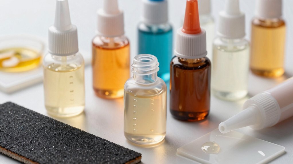 glue choices for different plastics and cure times