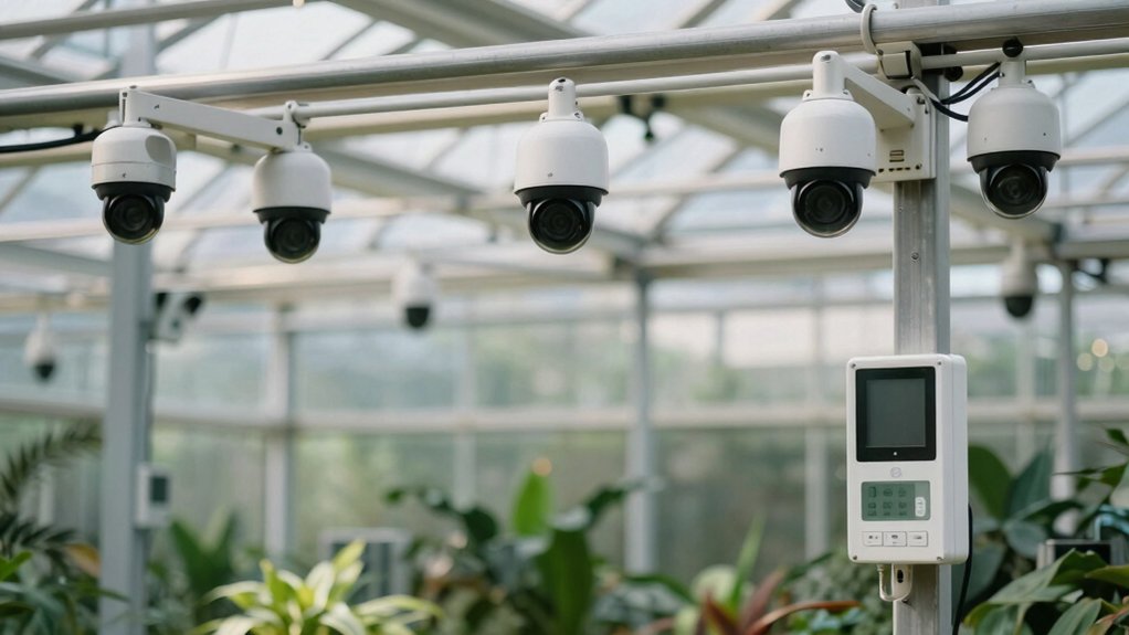 greenhouse cameras with temperature monitoring