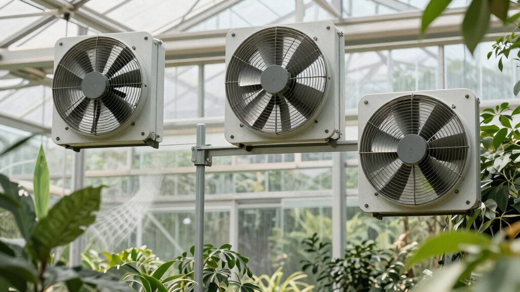 greenhouse fan selection considerations airflow noise mounting