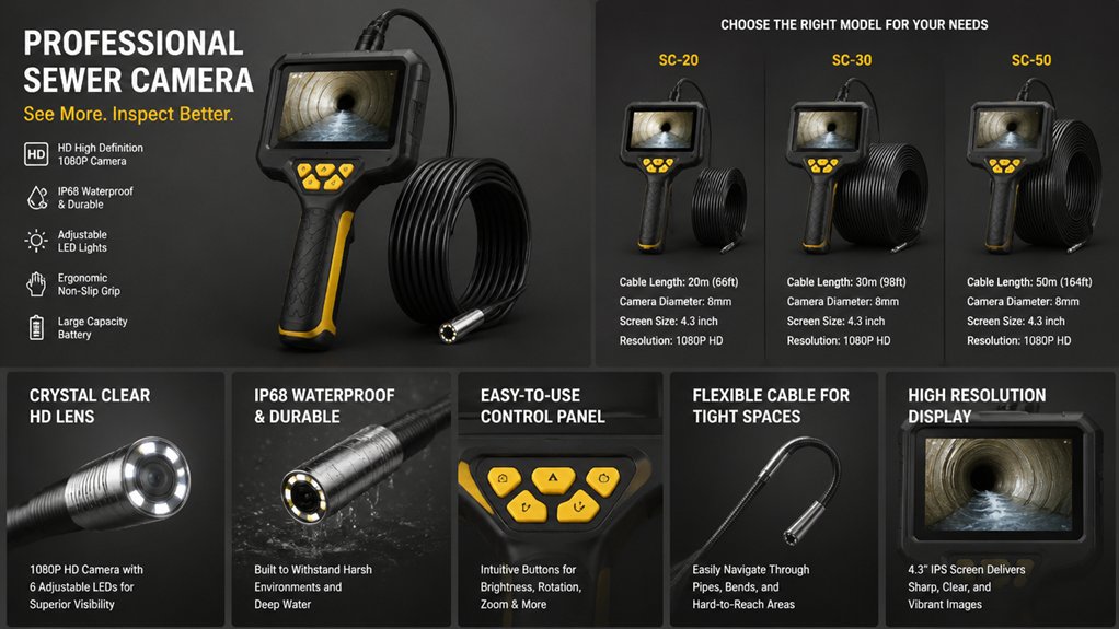 handheld sewer camera evaluation factors