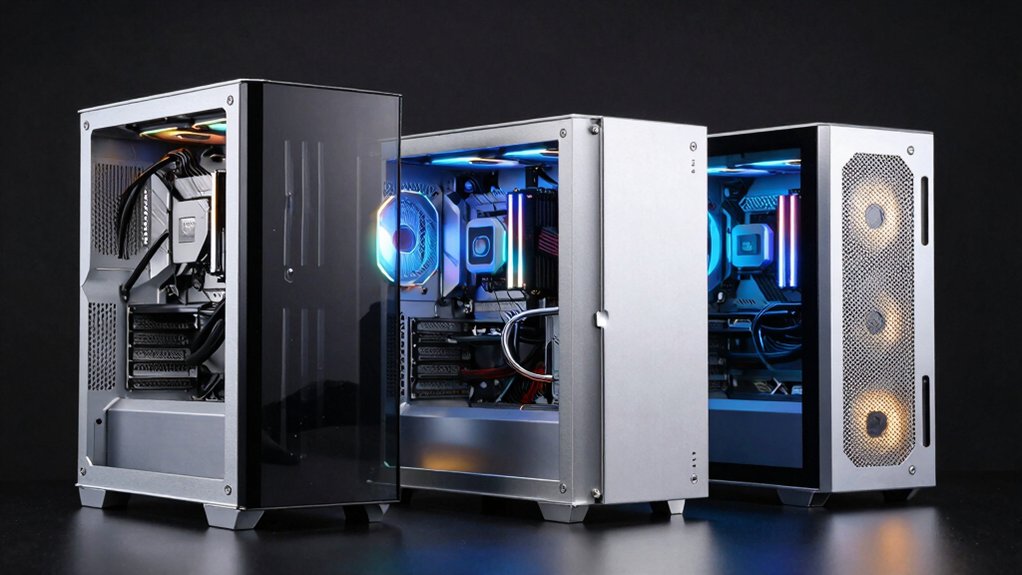 hybrid airflow pc cases for gaming temps