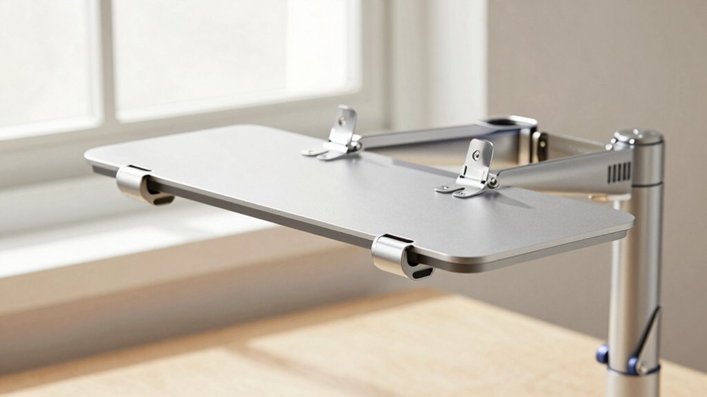 laptop tray desk mount considerations size mounting ergonomics adjustability