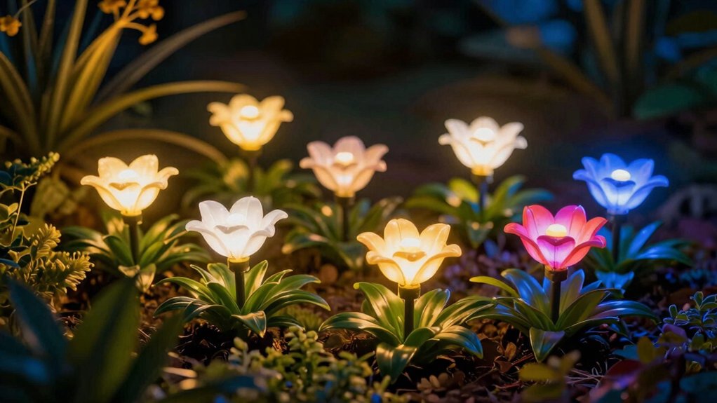 led flower garden lighting picks
