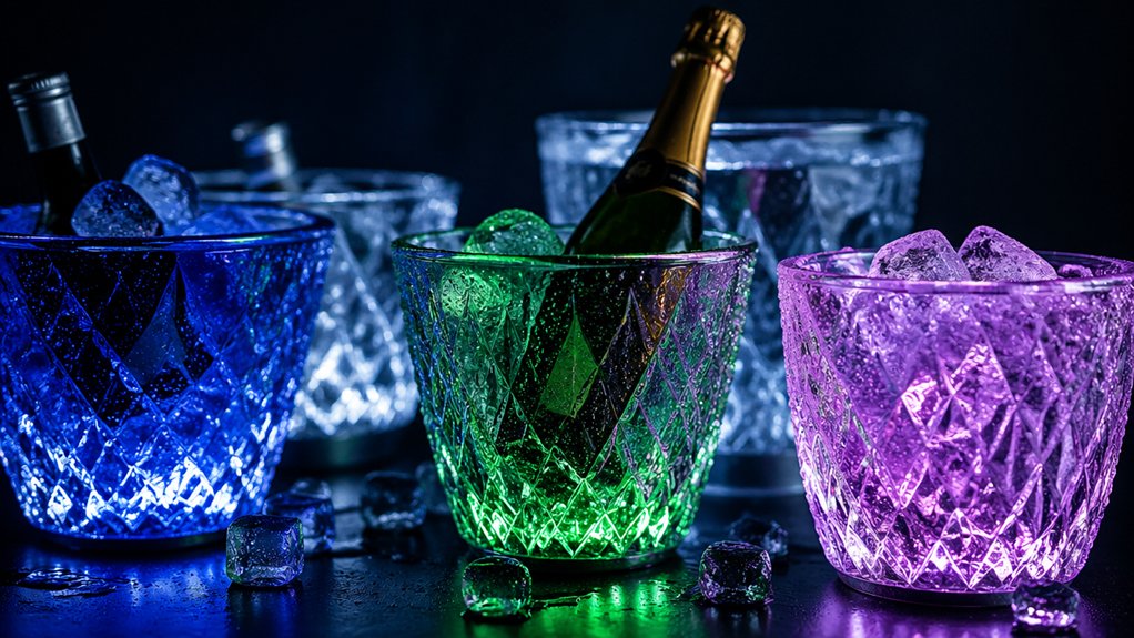 led ice bucket capacity color power