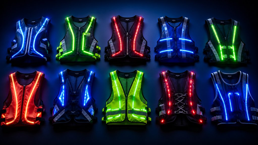 led illuminated running vests racing safety overnight